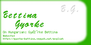 bettina gyorke business card